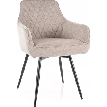 Jídelní židle ŽIDLE MARLO BREGO ČERNÝ RÁM / SVĚTLE BÉŽOVÁ 31 SIGNAL