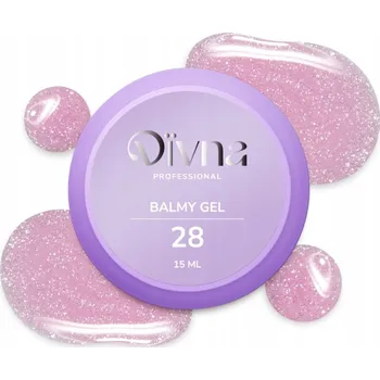 Lak na nehty DIVNA Balmy Gel 28 gel v lahvičce/kelímku s třpytkami 15 ml na nehty
