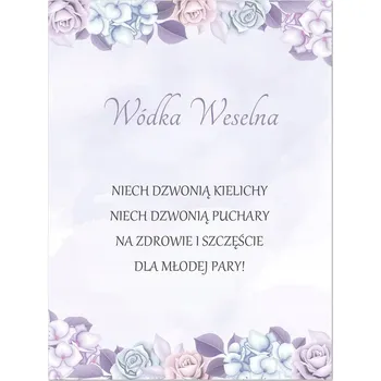 Samolepící etiketa Etikety na svatební vodku 9 ks