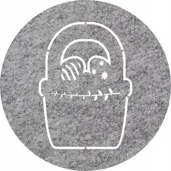 Obraz Kulatý plst podložka 36 x 36 cm