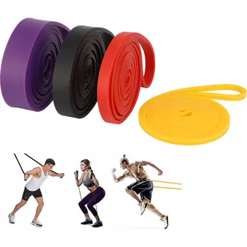SADA 4 POSILOVACÍCH GUM POWER BAND silná odporová guma fitness