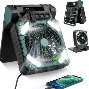 IP kamera Stolní ventilátor Bedee LED SOLÁRNÍ-1 zelený