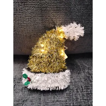 Čepice Ozdobný přívěsek čepice s osvětlením 13cm žlutá