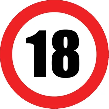 Talíř Talířky Zákaz Vstupu 18. narozeniny 18 cm 6 Ks