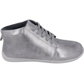 Dámské polobotky Barefoot kotníkové boty Stitch&Walk stříbrné 43