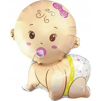 Balónek Foliový balónek miminko pro holčičku 65 x 77 cm