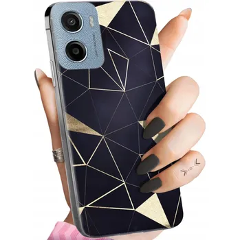 Pouzdro na mobilní telefon Zadní Kryt Hello Case pro Motorola Moto E15, Moto G05 zlatý