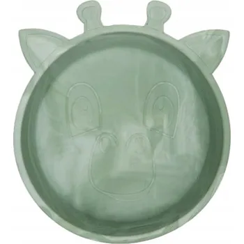 Nuuroo silikonová miska hluboká velká ŽIRAFA Světle Zelená