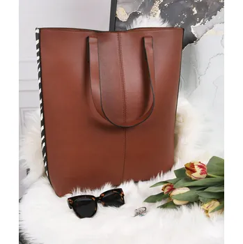 Atmosphere shopper kabelka z eko kůže hnědá