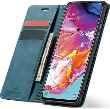 Pouzdro na mobilní telefon Flipové pouzdro Spacecase pro Samsung Galaxy A70 modré