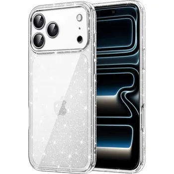 Pouzdro na mobilní telefon Silikonový Pouzdro pro Apple iPhone 17 Pro - třpytivý + Sklo