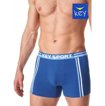 Boxerky Key pánské boxerky MXH 187 bavlna L modré