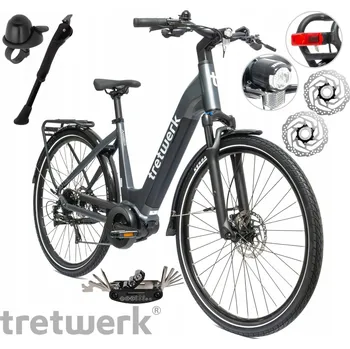 Elektrokolo Elektrokolo Dámské Městské 28" SHIMANO Hydraulické Brzdy 250 W LCD Displej Nosič