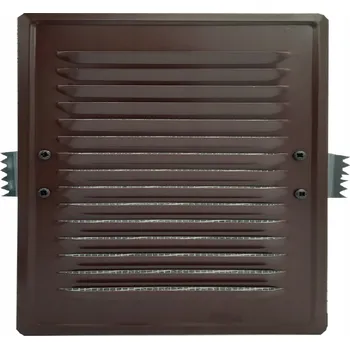 Větrací mřížka Ventilační mřížka komínová 14x14 S ÚCHYTY hnědá RAL 8017 HNĚDÁ