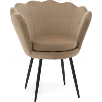 Jídelní židle Židle SHELL glamour mušle barva coffee černé nohy