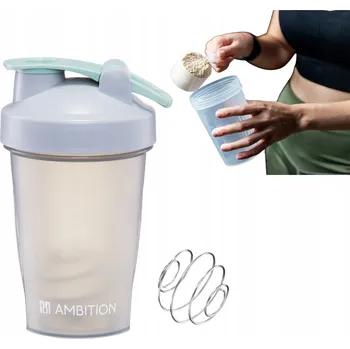 SHAKER NA BÍLKOVINY VZDUCHOTĚSNÝ PRO SPORTOVNÍ VÝŽIVU DO POSILOVNY LAHEV NA PITÍ AMBITION