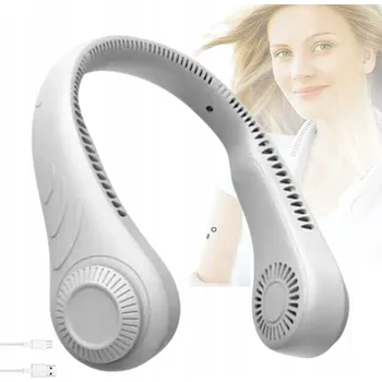IP kamera Ventilátor mini Bedee Vějíř na krk, bílý