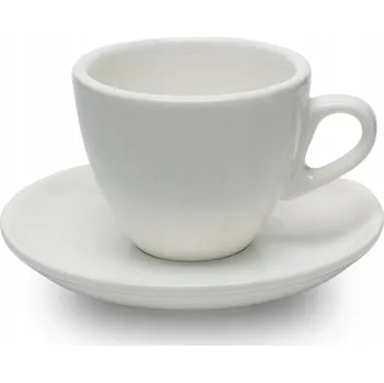 Šálek na čaj a kávu 190 ml s podšálkem Wilmax bílý porcelánový