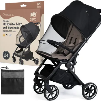 Stříška na kočárek SIPO Uni síťka proti hmyzu & sluneční clona na kočárek 2 v 1