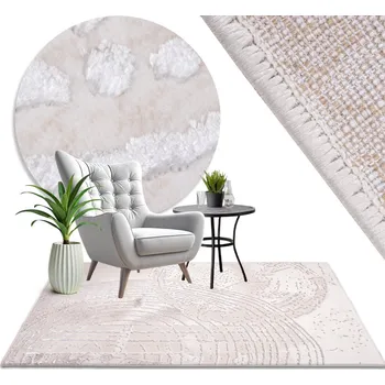 Koberec Světlý koberec do obývacího pokoje nebo ložnice Mia 100x150 MODERNÍ koberec S MĚKKÝM vlasem