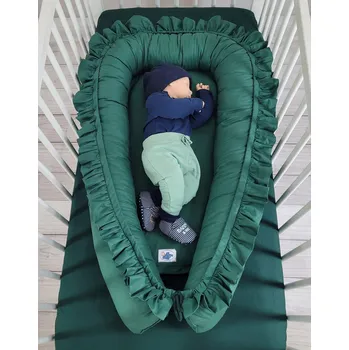 Zavinovačka Kokon dětská ohrádka zavinovačka Premium s volánkem MY SWEET BABY - lahvová