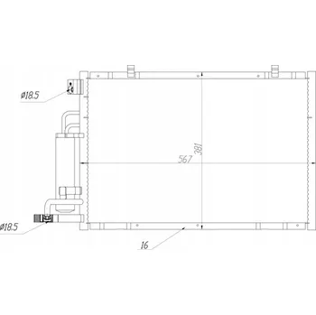 Výparník klimatizace Hart 645 304 Kondenzátor klimatizace (chladič)