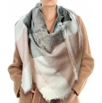 Dámské spodní prádlo Hrubý VELKÝ Šátek Kostkovaný Skotský se stříbrnou nití