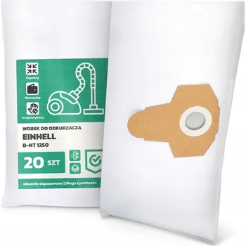Sáček do vysavače 20x SÁČEK do VYSAVAČE Einhell B-NT 1250 Syntetický Textilní VELKÝ G9