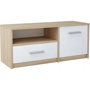 Televizní stolek TV stolek BODO 1D1S BÍLÁ-SONOMA malý stolek pod televizi skříňka šuplík