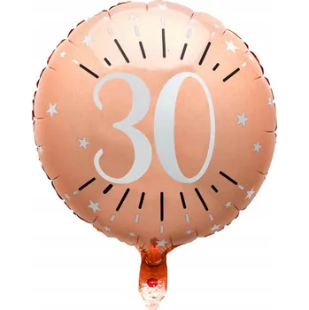 Balónek Fóliový balónek růžové zlato 30. narozeniny 45 cm