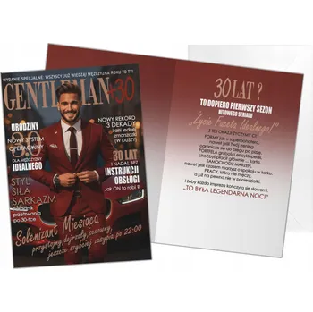 XL přání k 30. narozeninám pro muže - blahopřání, narozeninová karta - motiv magazín