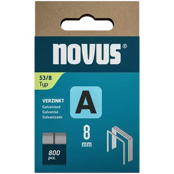 Spona do sešívačky K042-0777 Novus tenké, drátové sponky typ A, 53 F/8 mm, Super Hard, 800 ks