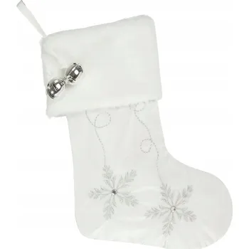 Obraz Bílá vánoční punčocha na dárky 50 cm