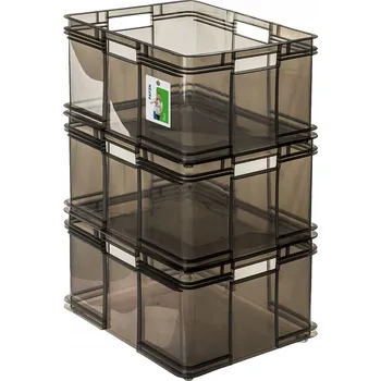 Úložný box Úložný box Keeeper šedý plast 162 l 3 ks