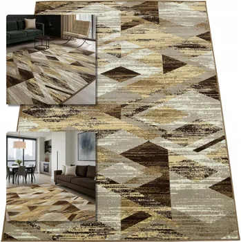 Koberec KOBEREC MODERNÍ KOBEREC HNĚDÝ BÉŽOVÝ VENEZIA KOBERCE DO OBÝVACÍHO POKOJE 80x200