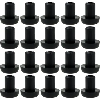 Nábytkový kluzák jednoduchý, trn průměr 8 mm, černý, patka, 100 kusů