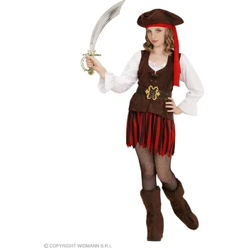 Karnevalový kostým Dětský kostým pro pirátku Dětská velikost: 128 cm (5-7 let)