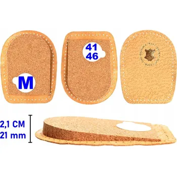 Pracovní obuv Podpatěnky 2,1 cm KŮŽE PEKARI Vložky ZVYŠUJÍCÍ VÝŠKU 21 mm 41 42 43 44 45 46