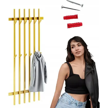 Věšák Šatní ramínko kovový Braun-Mebel zlatý