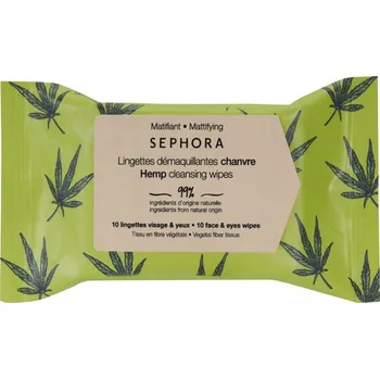 Odličovač Sephora Collection Konopné odličovací ubrousky s obsahem konopí 10 kusů