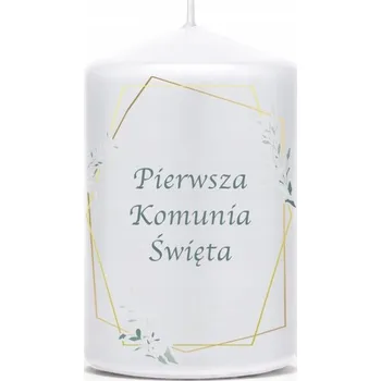 Svíčka Matná klubová svíčka Bílá svíčka ke Svaté Přijímání 8 cm Neokomunikant