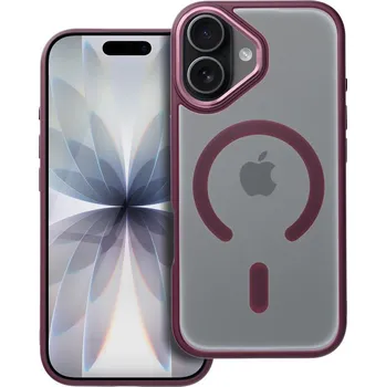 Náhradní kryt pro mobilní telefon Matné kryt Mag Cover s MagSafe pro iPhone 17 Švestkově červené