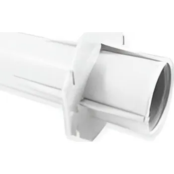 Eurostandard Bazénová průchodka stěnou na lepení do betonu Clevelings z bílého ABS plastu, délka 240 mm, s vnitřním připojením 2˝