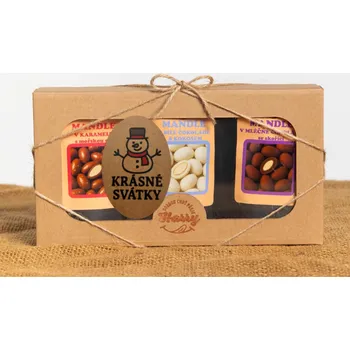 Dárková krabička Dárková sada sladkých mandlí 3ks krásné svátky mikuláš Raffaelo (Dárková sada sladkých mandlí 3ks krásné svátky mikuláš Raffaelo)