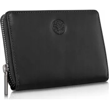 Peněženka Dámská kožená peněženka černá Betlewski s RFID ochranou, malá, na zip, na karty