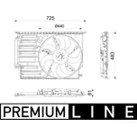 Větrák chlazení motoru MAHLE ORIGINAL CFF 671 000P