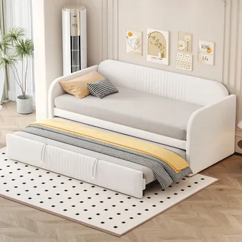 Postel Patrová postel Arhatreya moderní 90 x 190 cm béžová