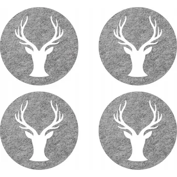 Podtácek Filcové podložky pod hrnky s vánočním motivem, 10 cm