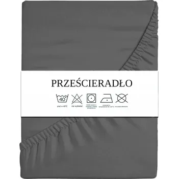 Prostěradlo PROSTĚRADLO S GUMOU COMFORT BAVLNĚNÝ SATÉN 160X200+25CM TMAVĚ ŠEDÉ