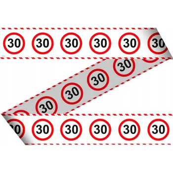 Lepicí páska Bannerová páska Zákaz vjezdu 30. narozeniny 15 m 1 Ks